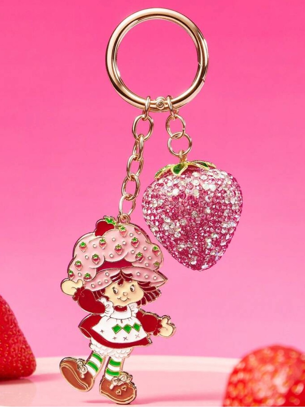 Strawberry Shortcake Rhinestone Keychain NEW 🏷️